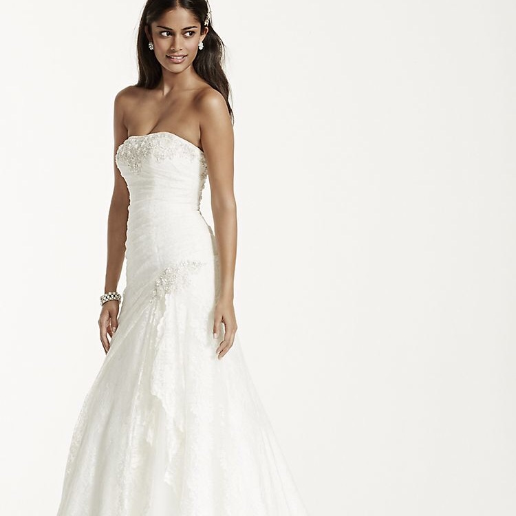 David’s Bridal Strapless Wedding Dress